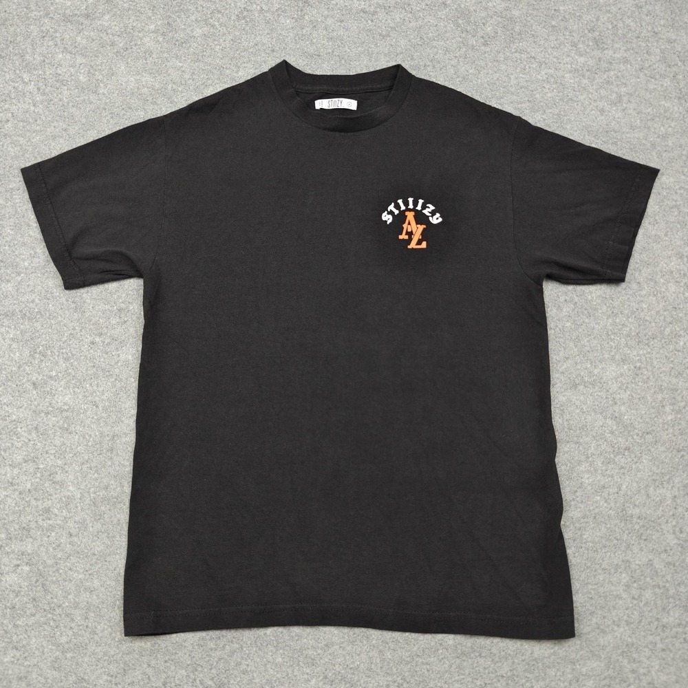 STIIIZY Shirt Mens Medium Black Arizona Cactus Cannabis Graphic Tee Made USA
